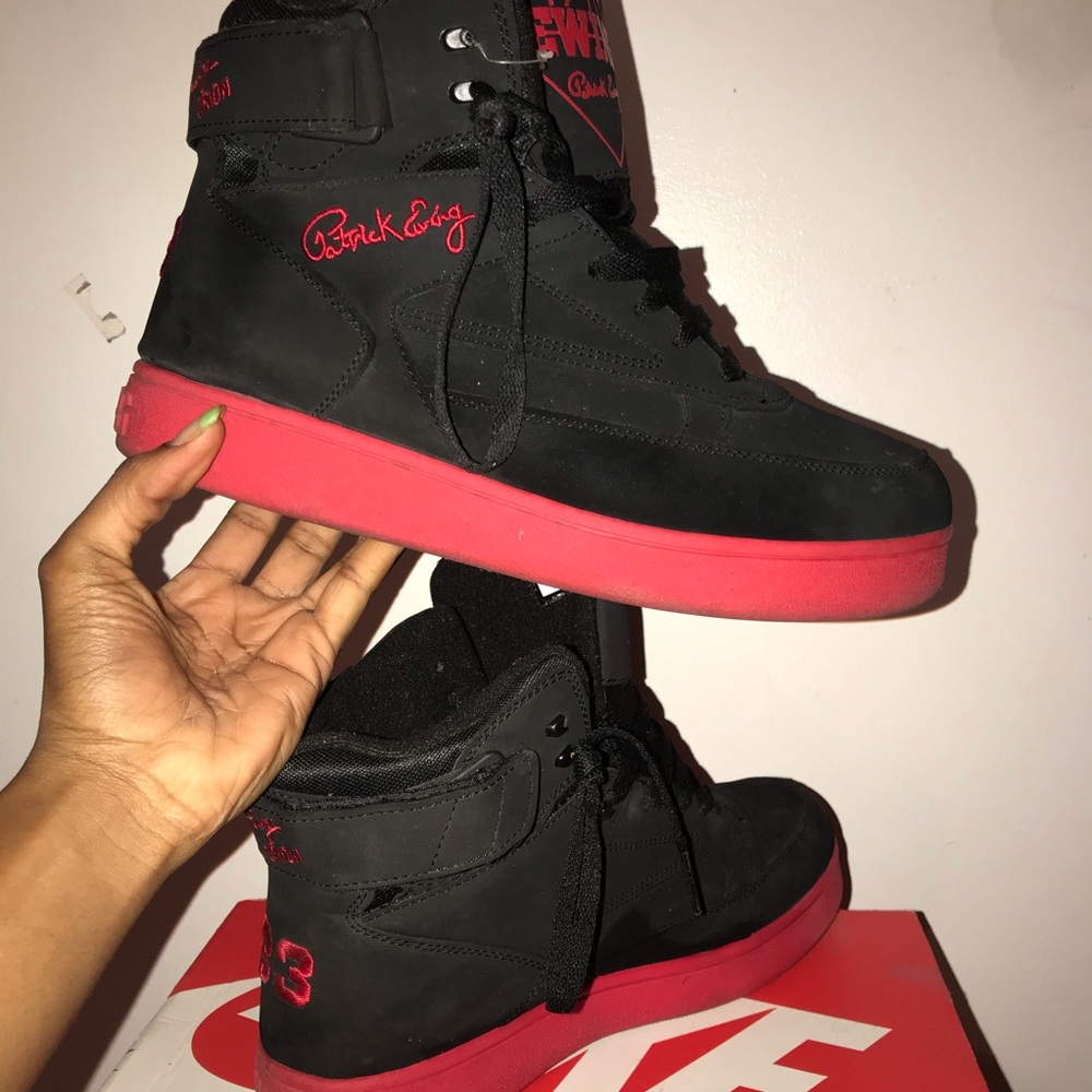 PATRICK EWING BLACK/RED SHOES